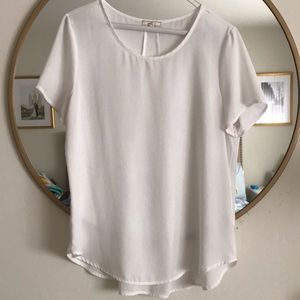 Flowy White Pleione Blouse